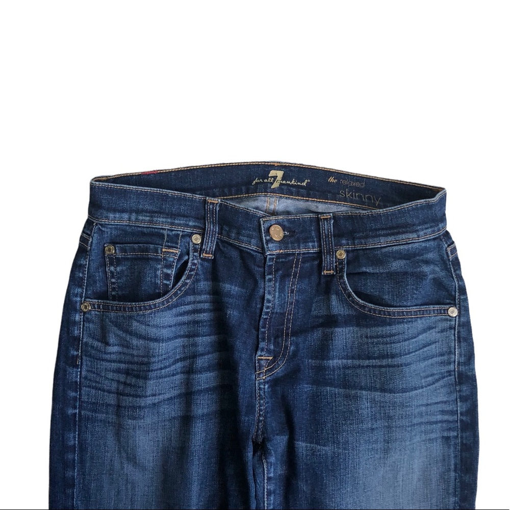 7 For All Mankind Relaxed Skinny Jeans-Sz 26 - Picture 2 of 3